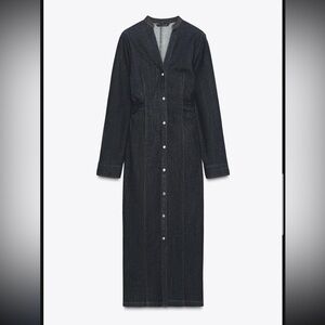 ZARA Denim Button-Up Dress